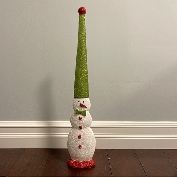 Bloomingdale’s long glitter snowman figurines - Picture 1 of 12